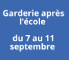 Primary After School Care 7-11 September